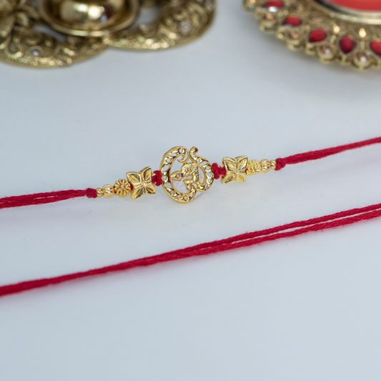 Cutout Tamil Aum with Rudraksh Designer Laxmi String