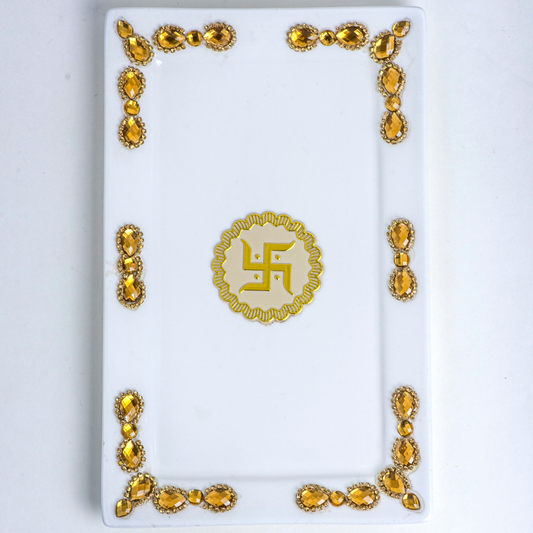 Gold Designer Ceramic Tray