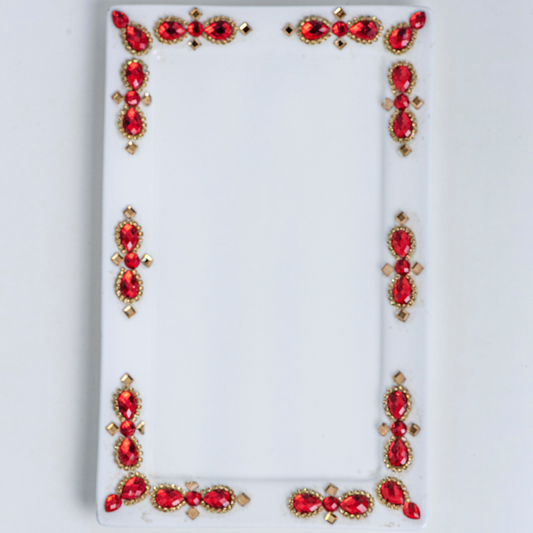 Gold Evil Eye Designer Ceramic Tray