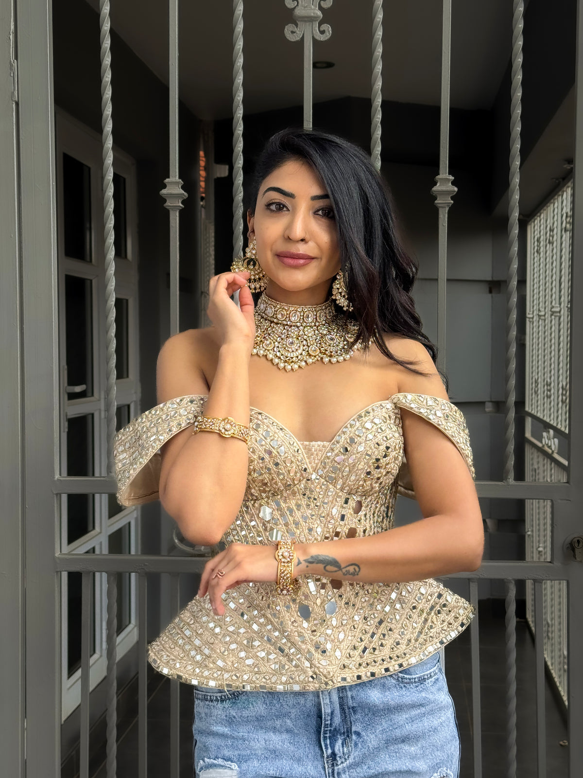 Cream Designer Blouse