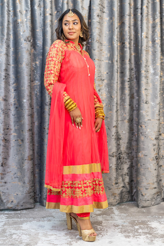 Coral Net Punjabi Set