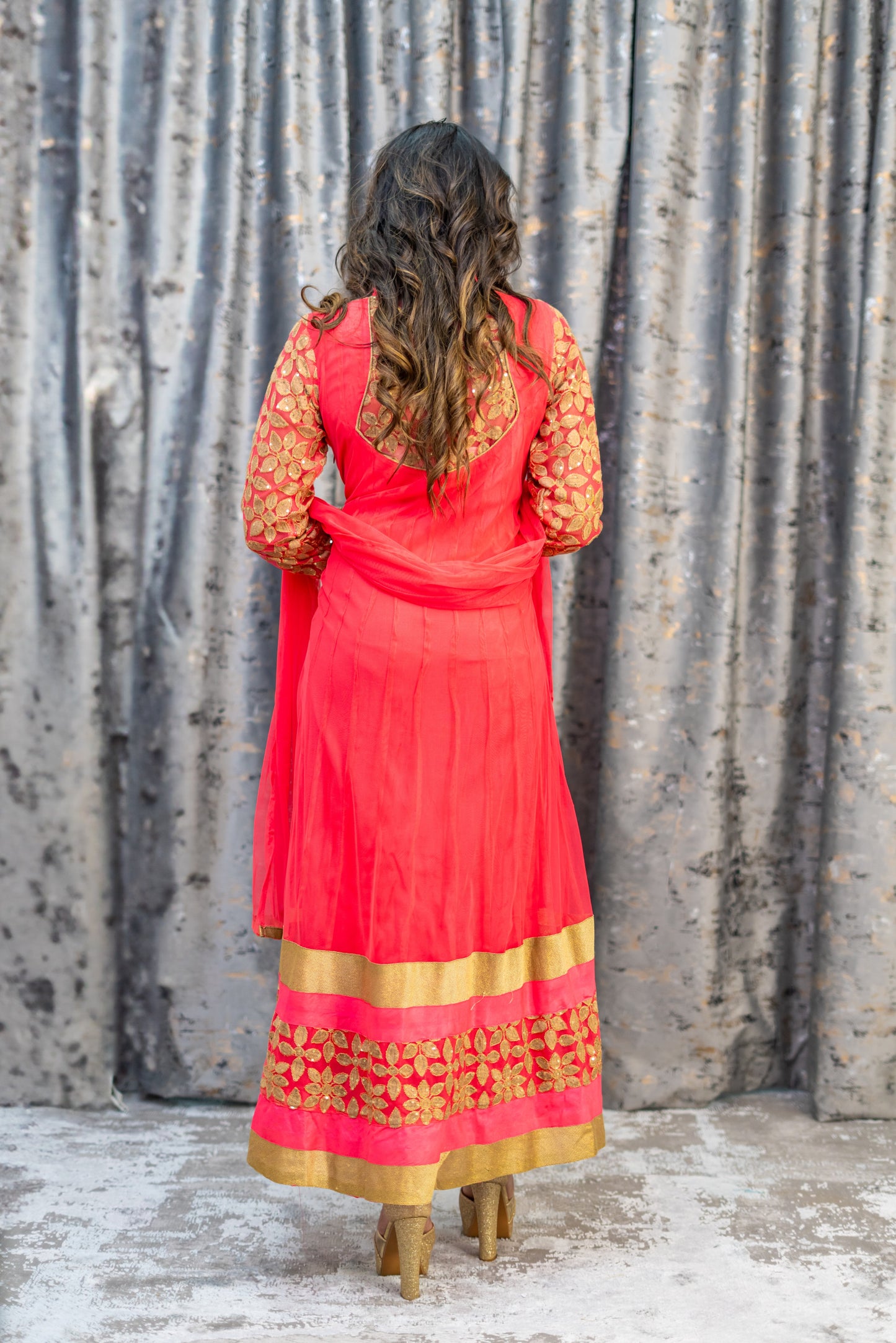 Coral Net Punjabi Set