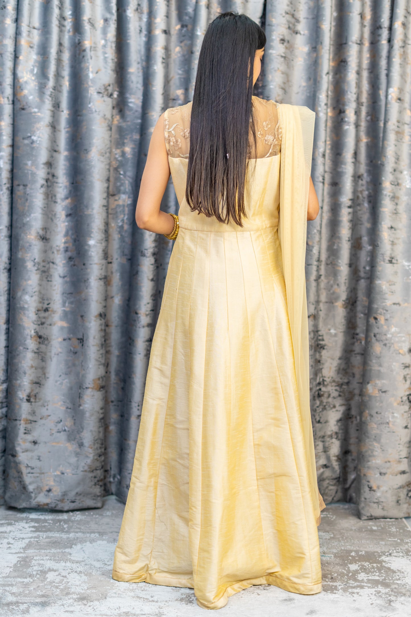 Cream Raw Silk Punjabi Set