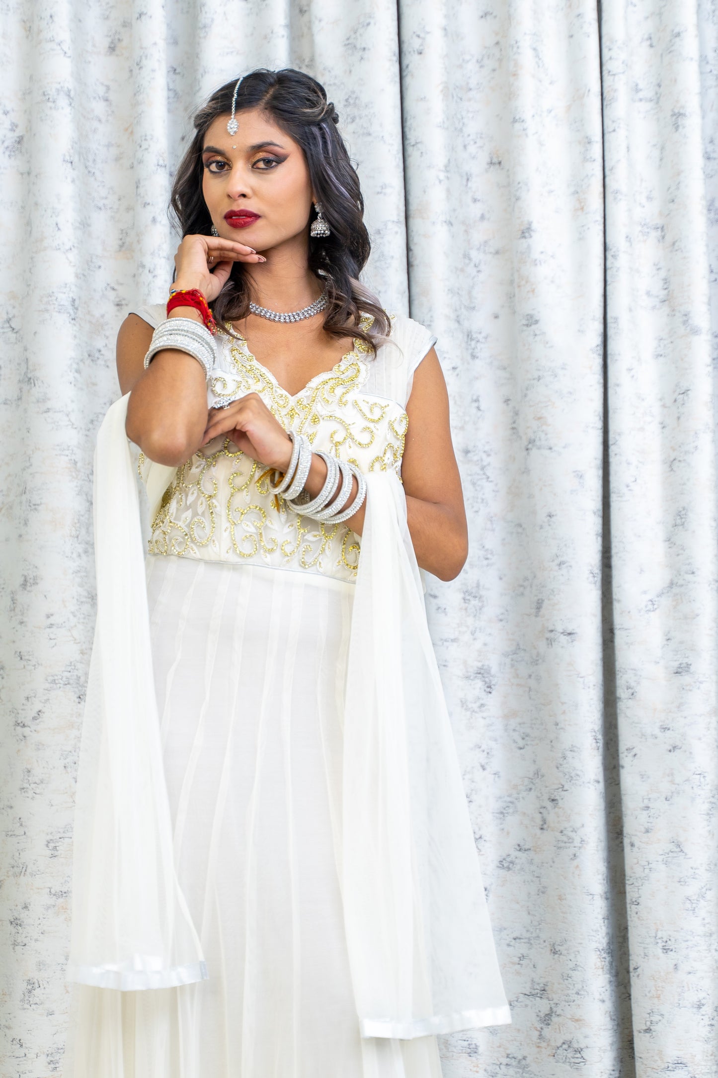 White Punjabi Set