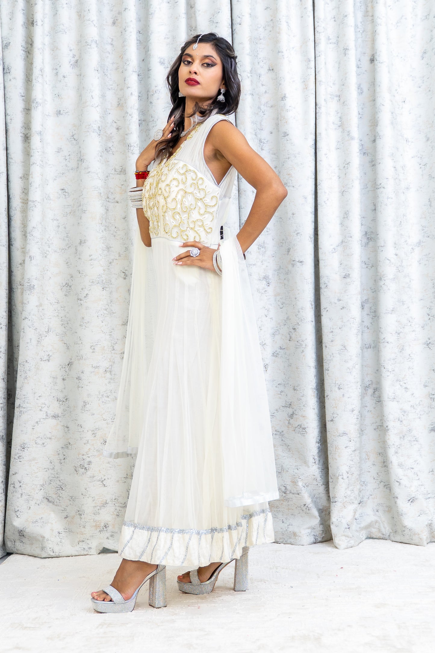 White Punjabi Set