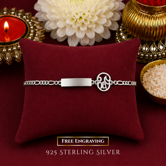 Tamil Aum Customisable Designer Rakhi Bracelet