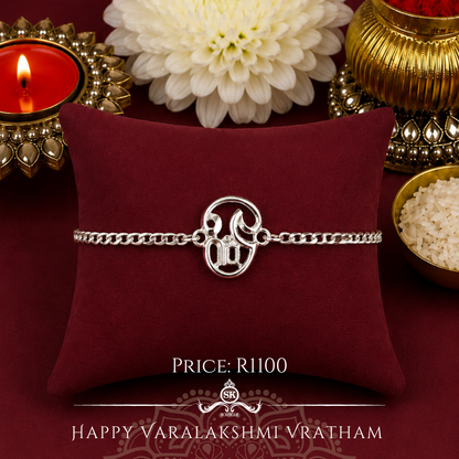 Tamil Aum 925 Sterling Silver Bracelet