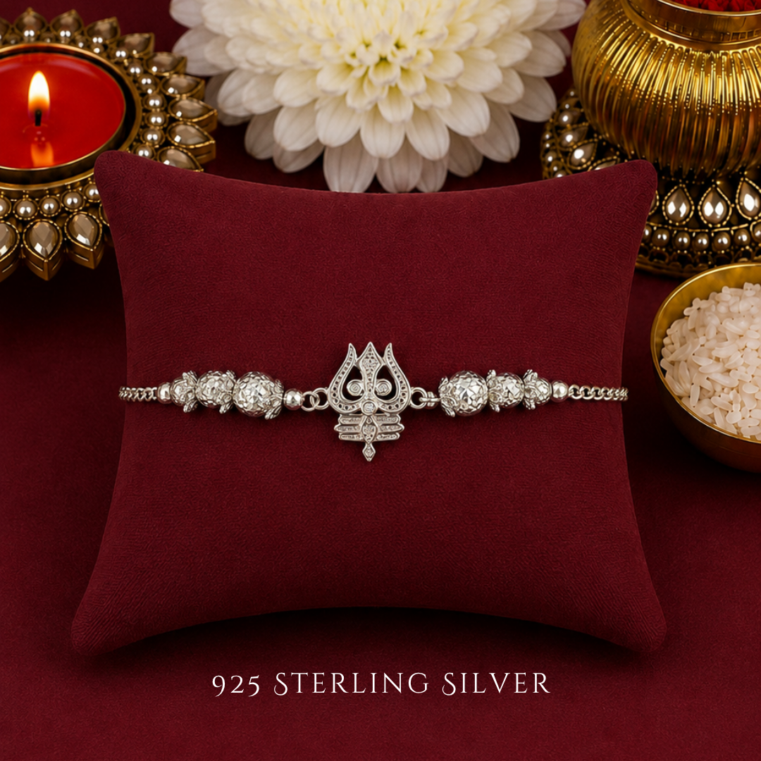 Trishul 925 Sterling Silver Designer Bracelet