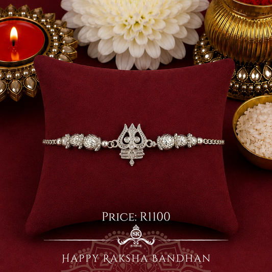 Trishul 925 Sterling Silver Designer Bracelet