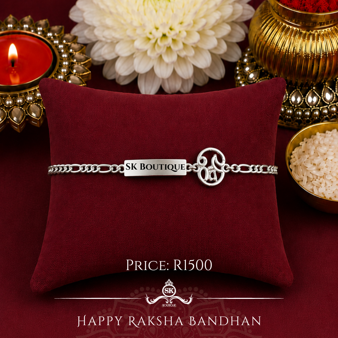 Tamil Aum Customisable Designer Rakhi Bracelet