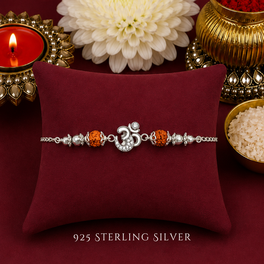 Aum 925 Sterling Silver Designer Bracelet