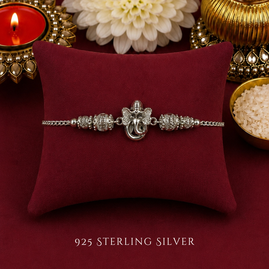 Cut Out Ganesha 925 Sterling Silver Designer Bracelet