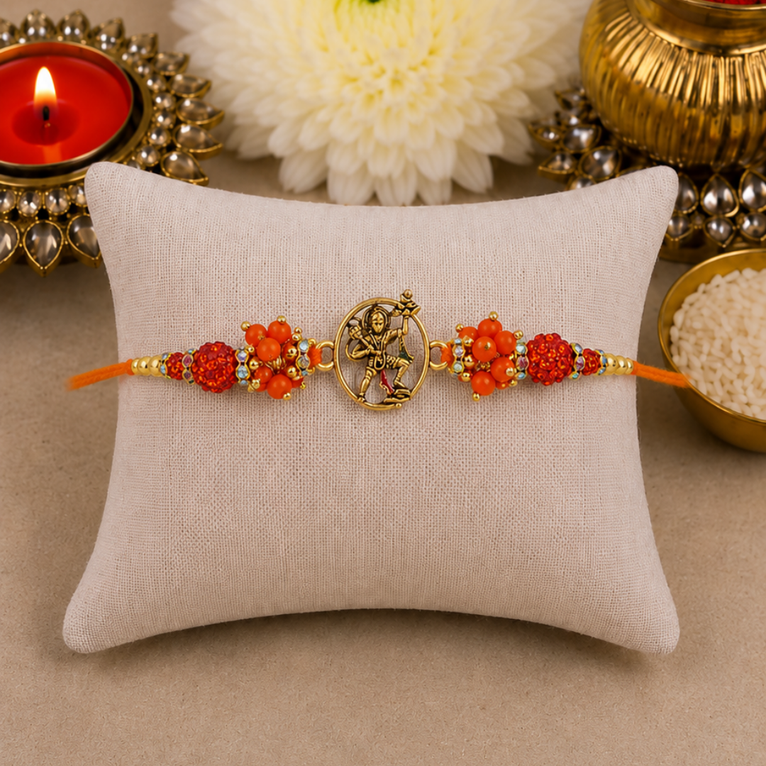 Hanuman with Jhumki Designer Rakhi