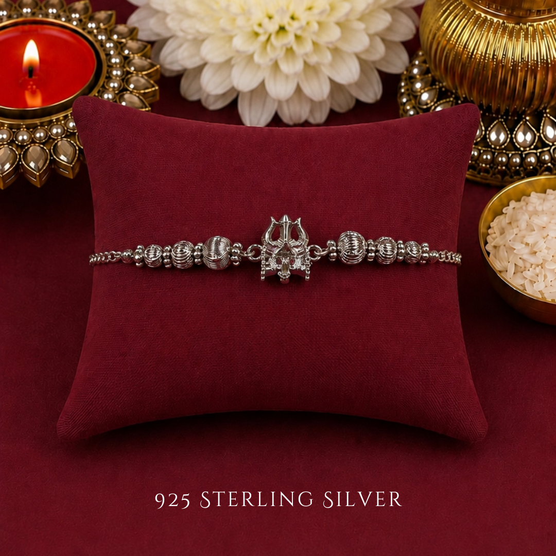 Trishul 925 Sterling Silver Designer Bracelet