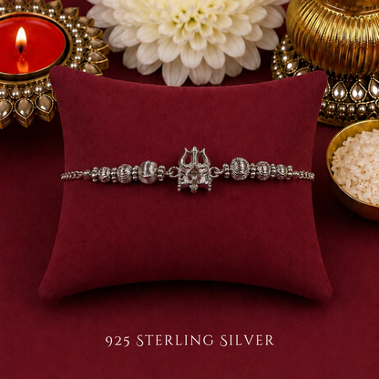 Trishul 925 Sterling Silver Designer Bracelet