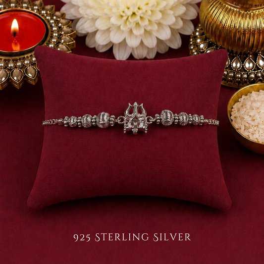 Trishul 925 Sterling Silver Designer Bracelet