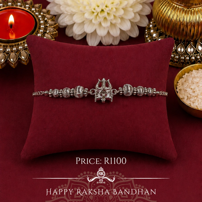 Trishul 925 Sterling Silver Designer Bracelet
