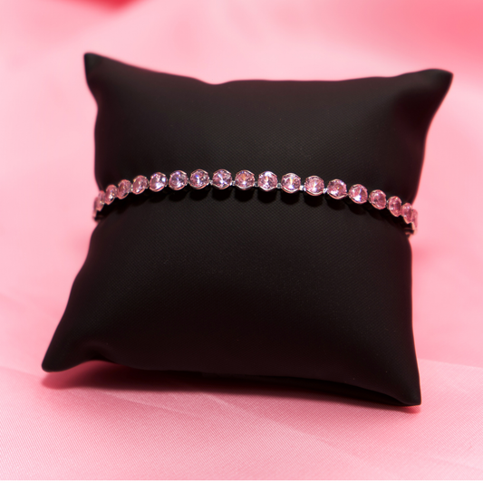 Pink Tennis Bracelet