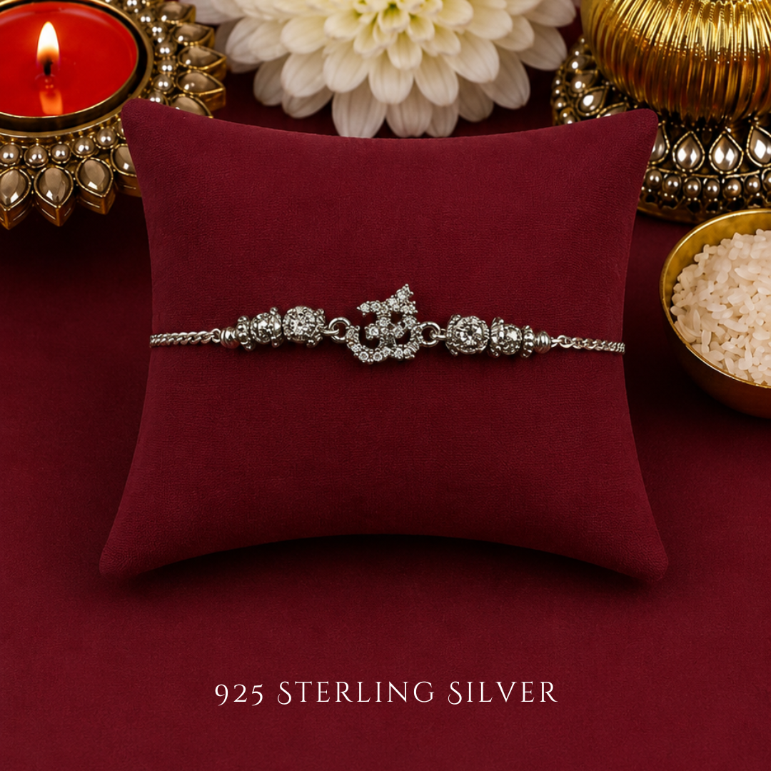 Mini Aum 925 Sterling Silver Designer Bracelet