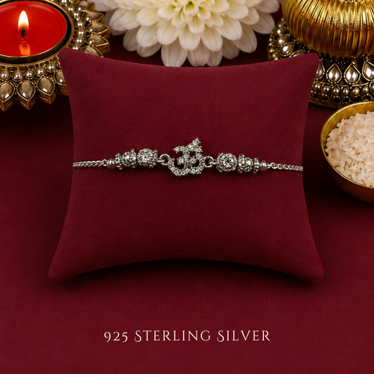 Mini Aum 925 Sterling Silver Designer Bracelet