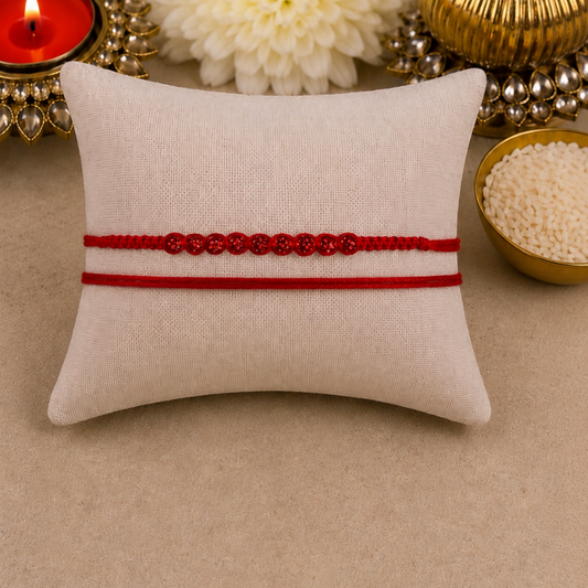 Red Swarovski Knotted Designer Laxmi String