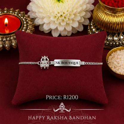 Trishul Customisable Designer Rakhi Bracelet