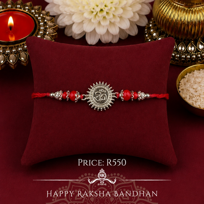Aum 925 Sterling Silver Desigenr Rakhi