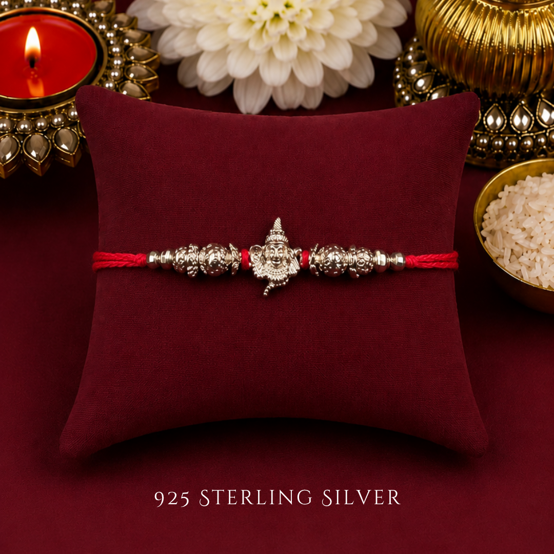 Shiv 925 Sterling Silver Designer Rakhi