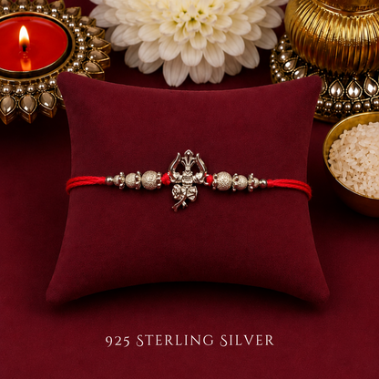 Trishul 925 Sterling Silver Designer Rakhi