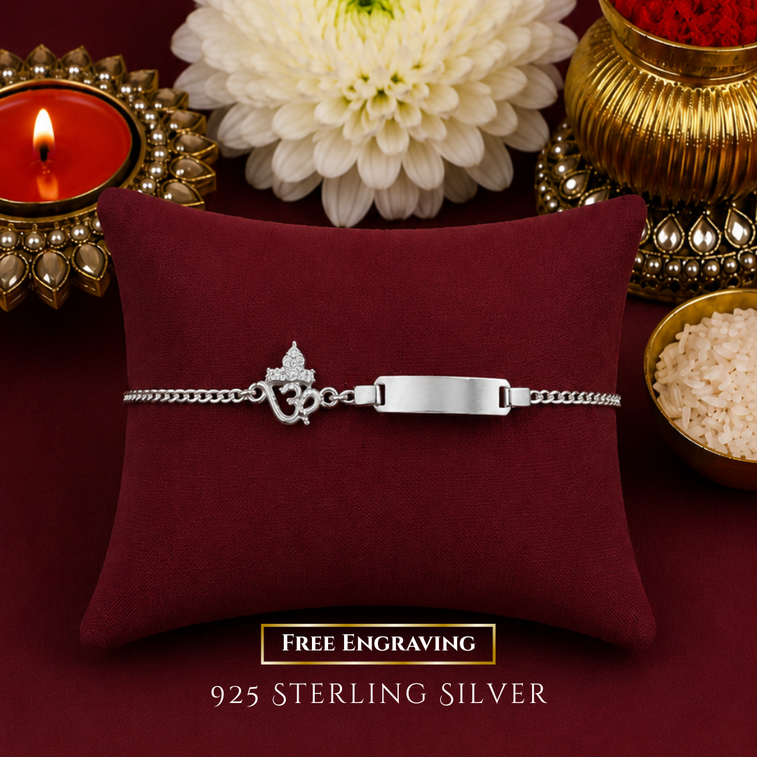 Small Aum Customisable Designer Rakhi Bracelet