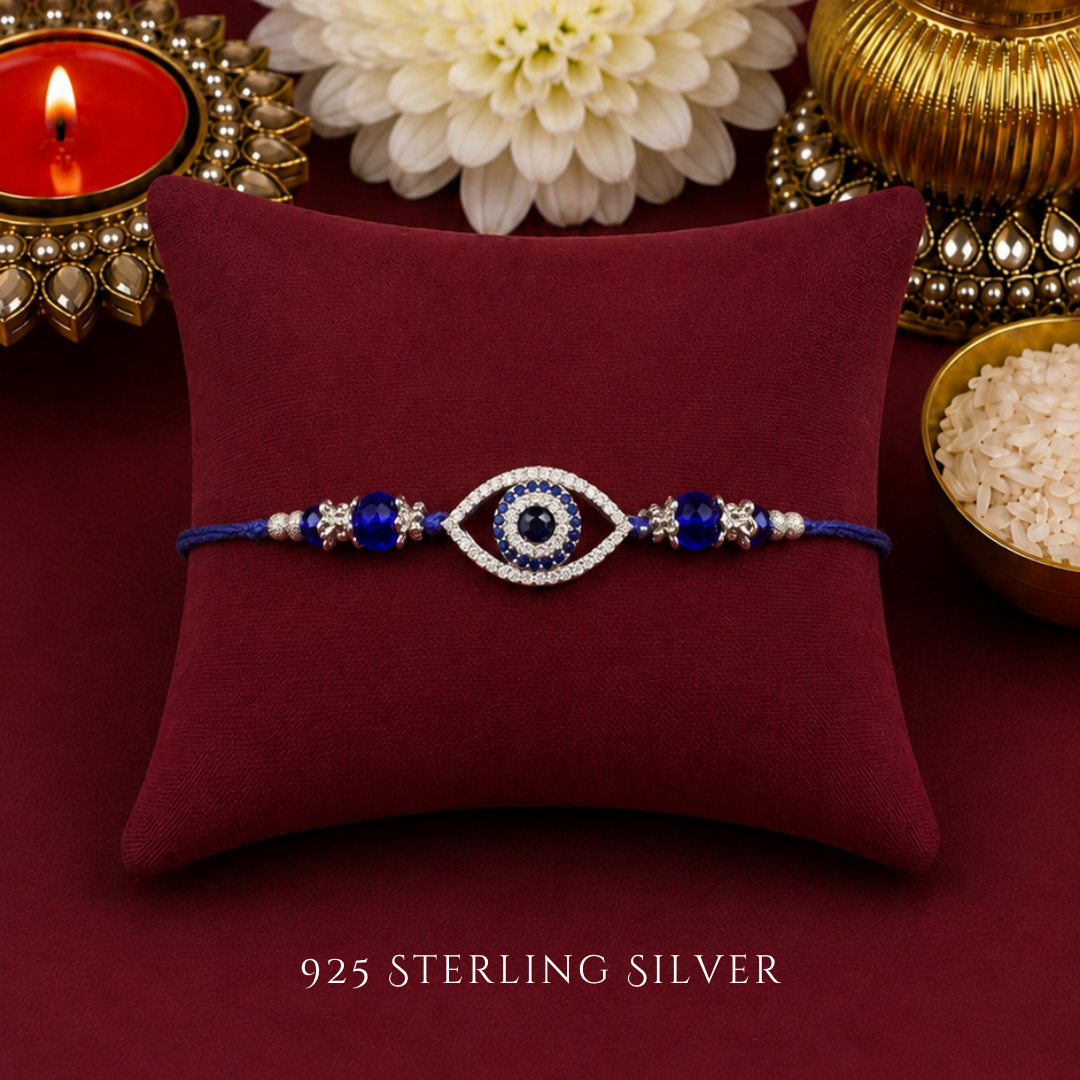 Evil Eye 925 Sterling Silver Designer Rakhi