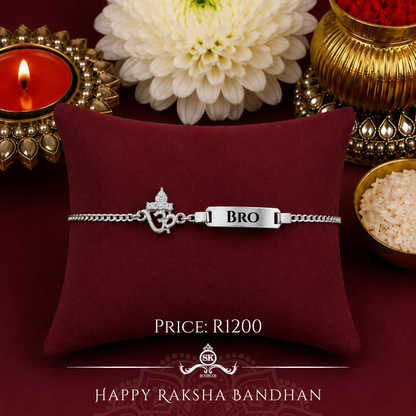 Small Aum Customisable Designer Rakhi Bracelet