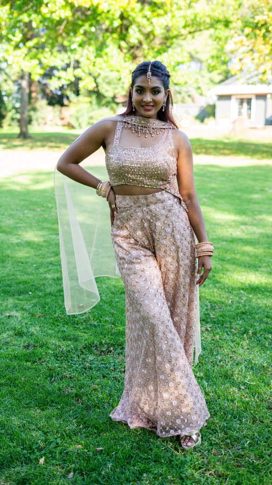 Rose Gold Sharara Set