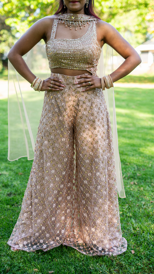 Rose Gold Sharara Set