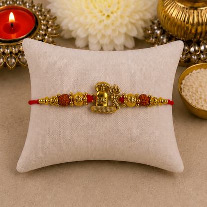 XL Shivling with Rudraksh Designer Rakhi