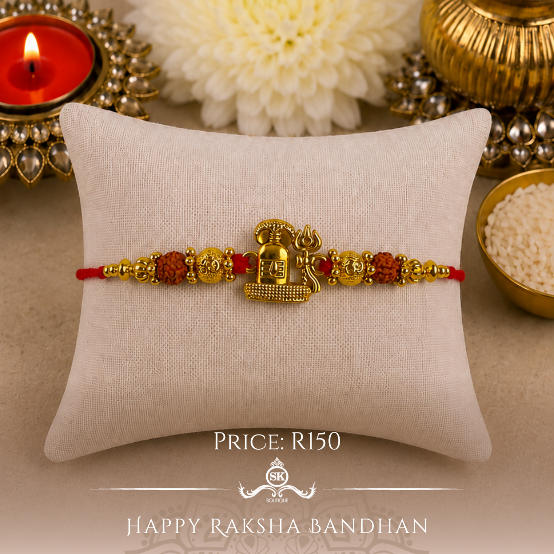 XL Shivling with Rudraksh Designer Rakhi