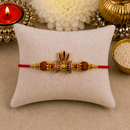 Damru with Rudraksh Designer Rakhi