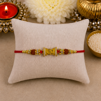 Aum in Damru with Rudrash Designer Rakhi