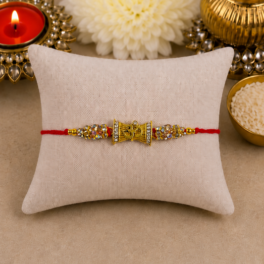 Aum in Damru with Rudrash Designer Rakhi