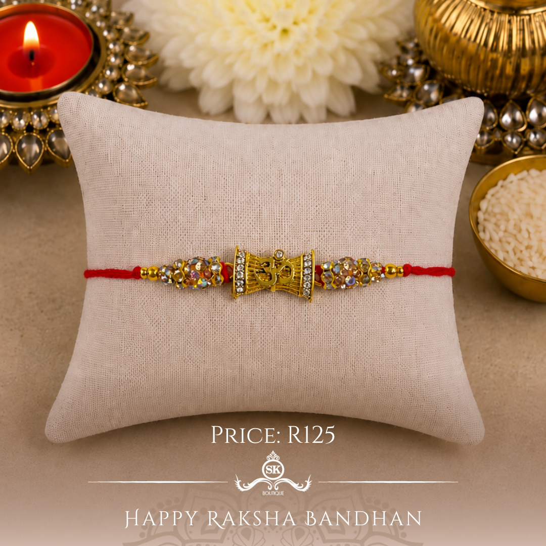 Aum in Damru with Rudrash Designer Rakhi