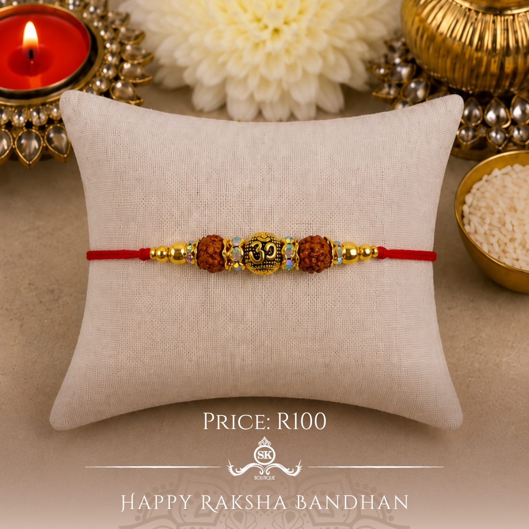 Aum with Rudraksh Designer Rakhi