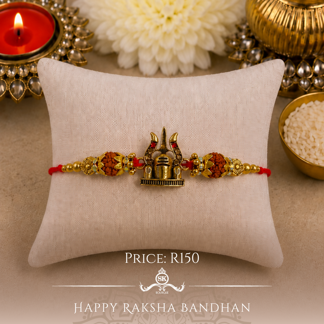 Shivling with Rudraksh Designer Rakhi