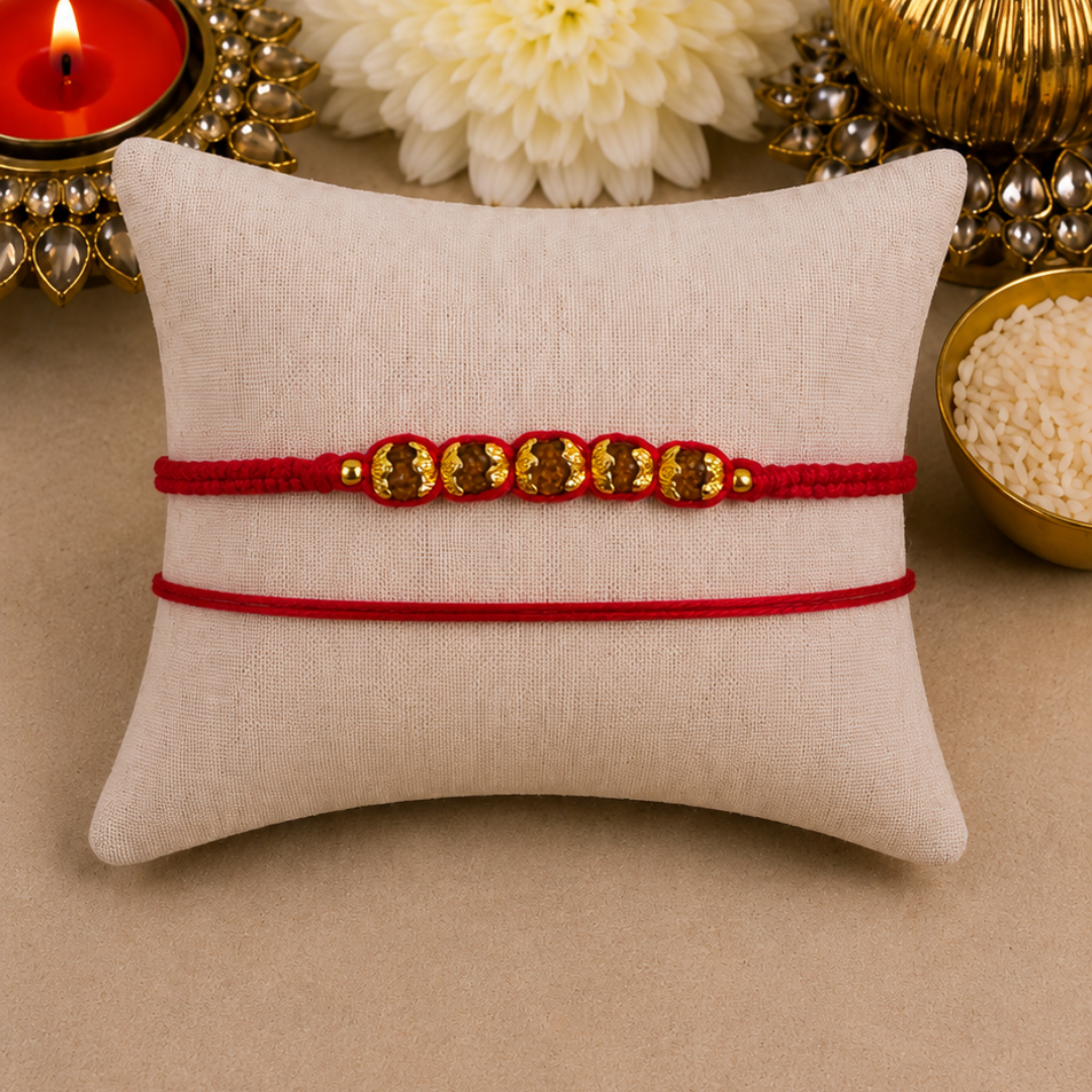 Rudraksh Knotted Designer Laxmi String