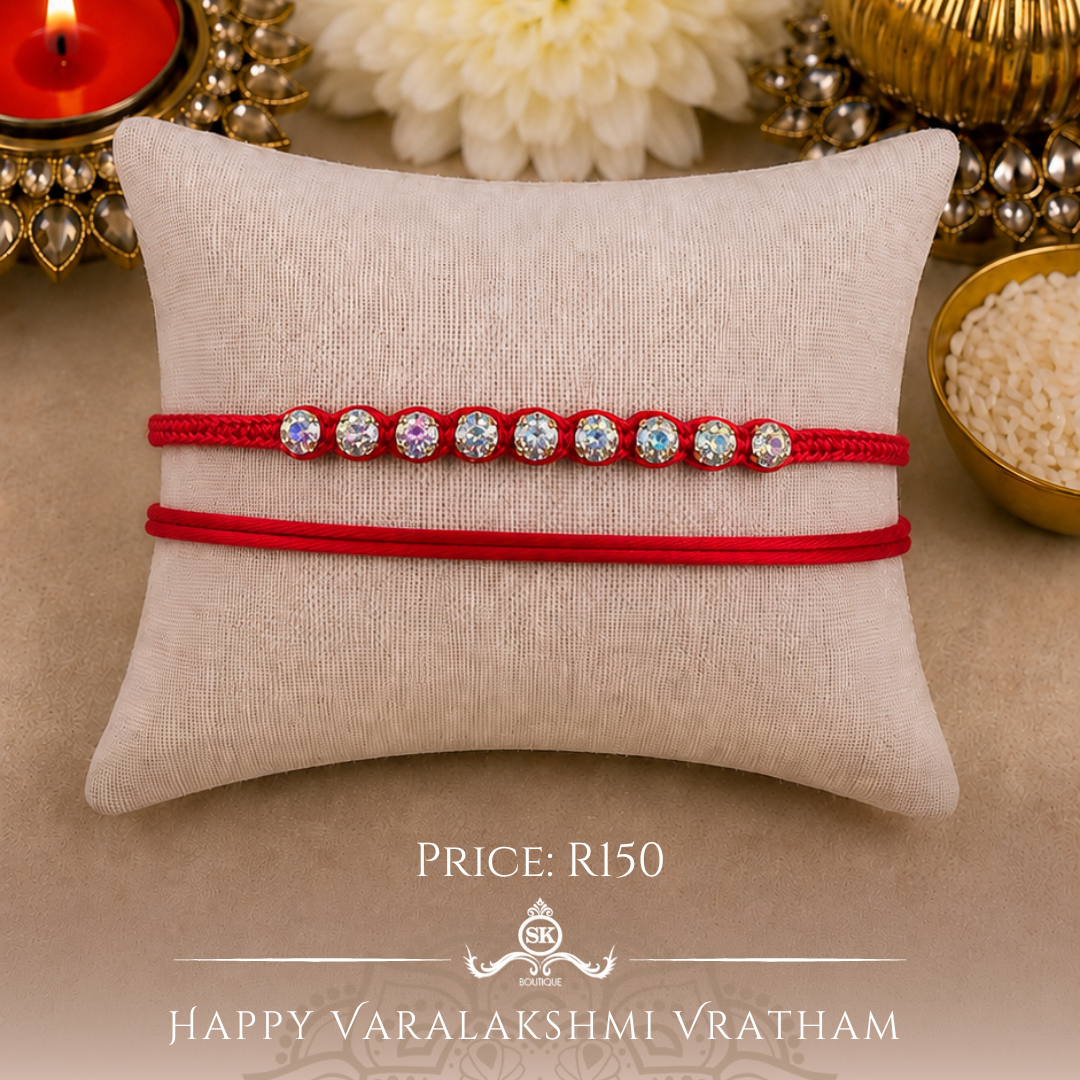 Rainbow Swarovski Knotted Designer Laxmi String