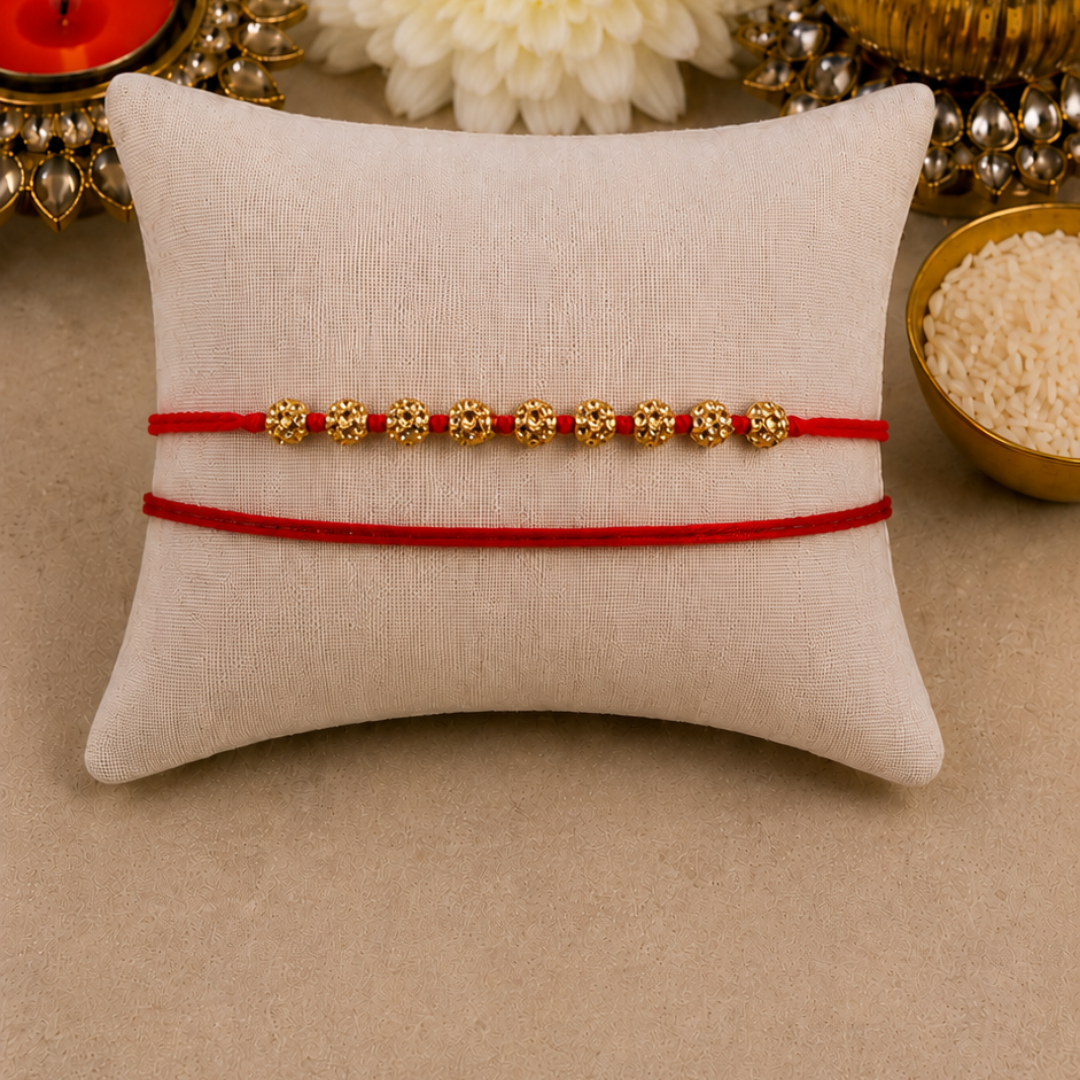 9 Silver Swarovski Spaced Designer Laxmi String