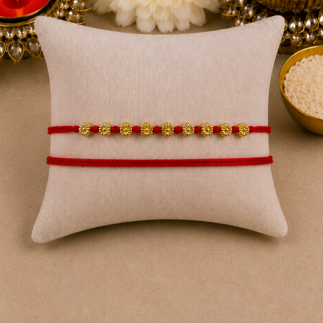 9 Mini Flower Beaded Spaced Designer Laxmi String