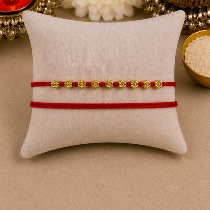 9 Mini Flower Beaded Spaced Designer Laxmi String