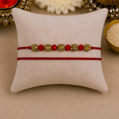 9 Swarovski & Red Crystals Designer Laxmi String