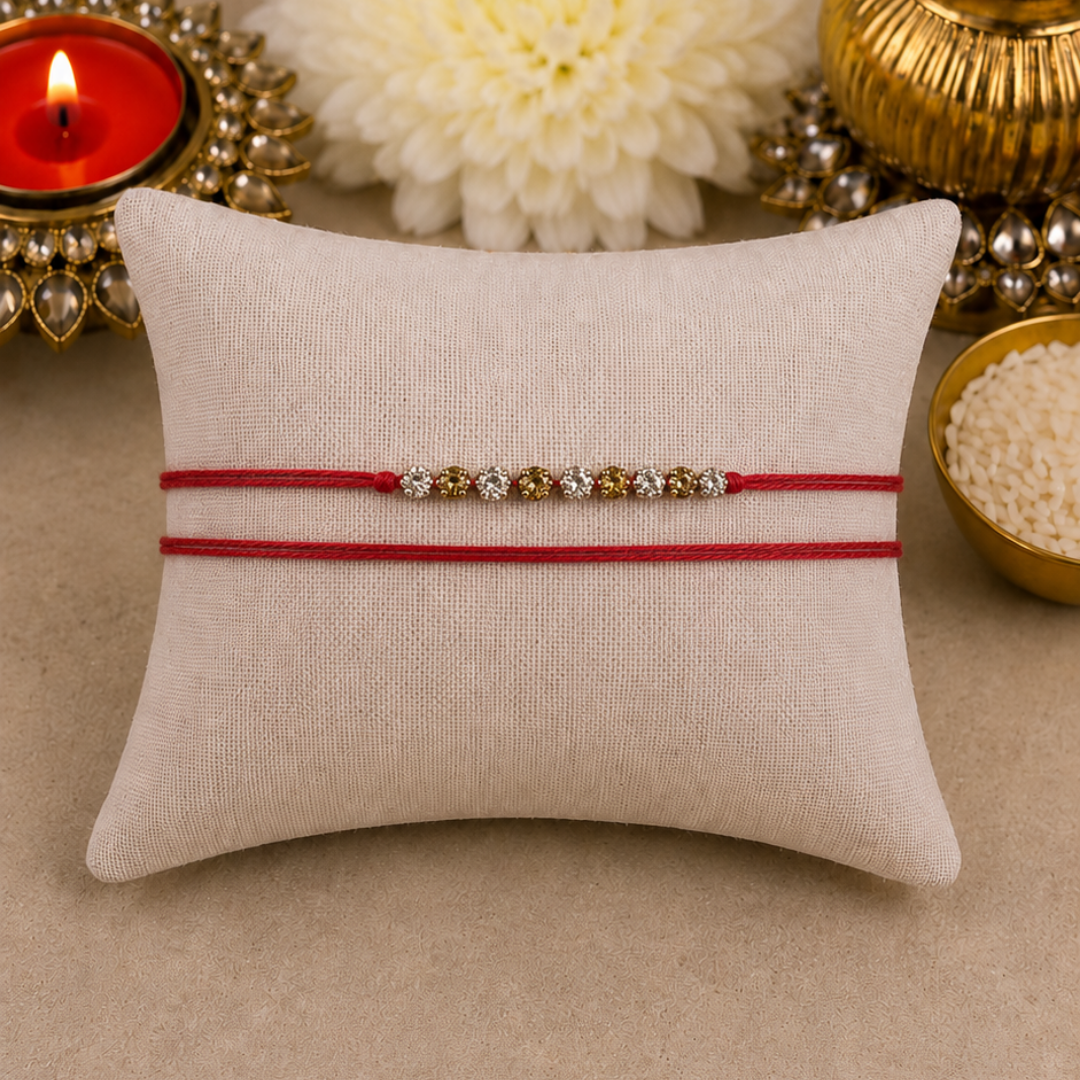 9 Gold & Silver Swarovski Designer Laxmi String