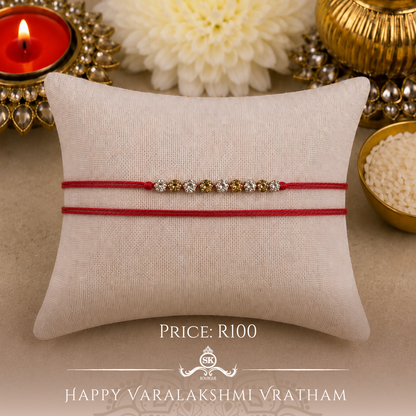 9 Gold & Silver Swarovski Designer Laxmi String